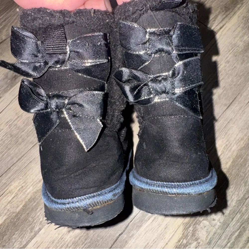 Suede Booties with Bow